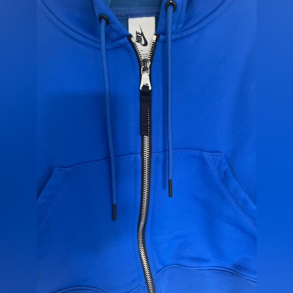 Nike Cropped Hooded Sweatshirt Jacket Medium Blue full zip 💙 - Picture 10 of 16
